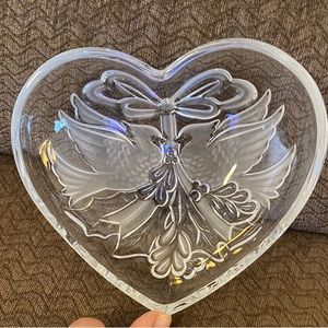 1980’s Gotham’s Christmas Crystal Heart Candy Dish